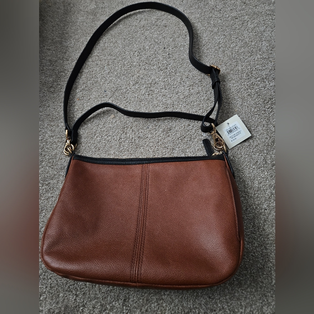 Fossil Jolie Brown W/black Trim Crossbody - Lightly Used
